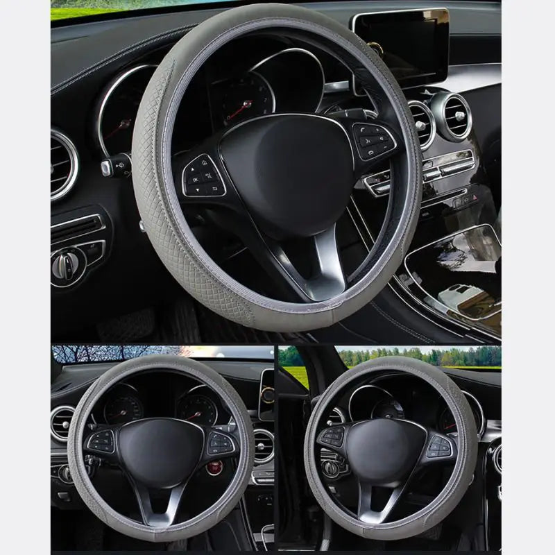 All Season Car Steering Wheel Cover Anti-Slip Durable Wheel Protector Universal Fit For Car Truck SUV
