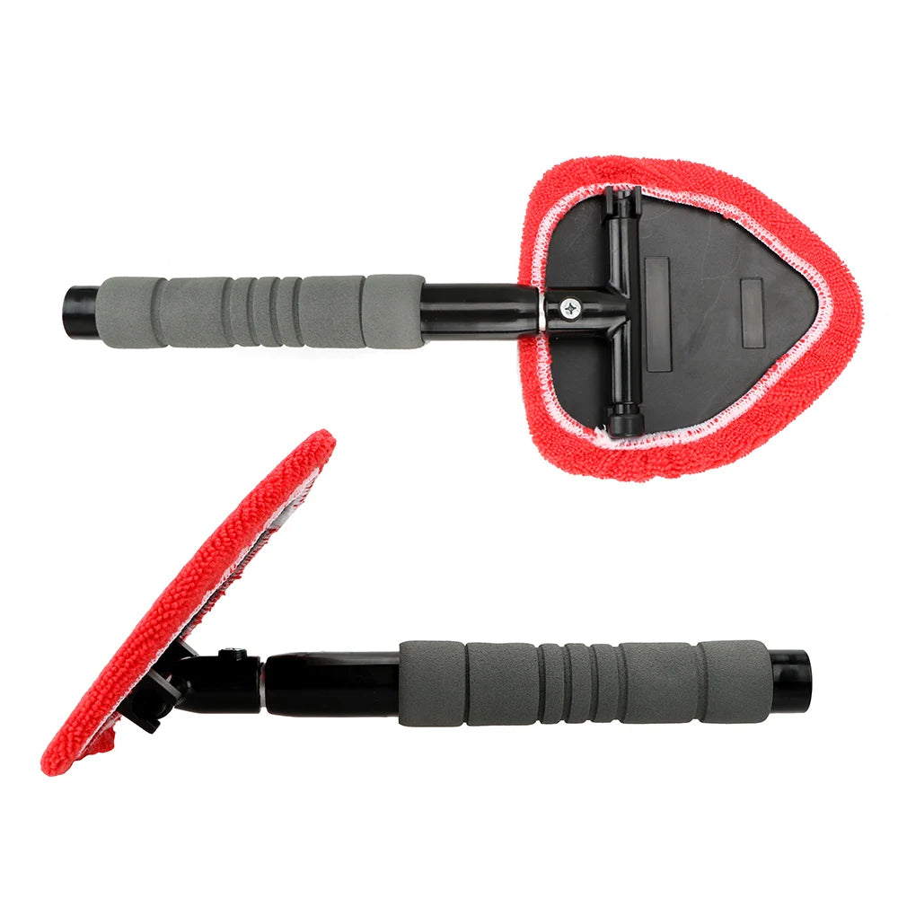 Window Scraping Mist Eliminator Microfiber Car Window Cleaner Telescopic Window Glass Cleaner Car Windshield Cleaning Brush