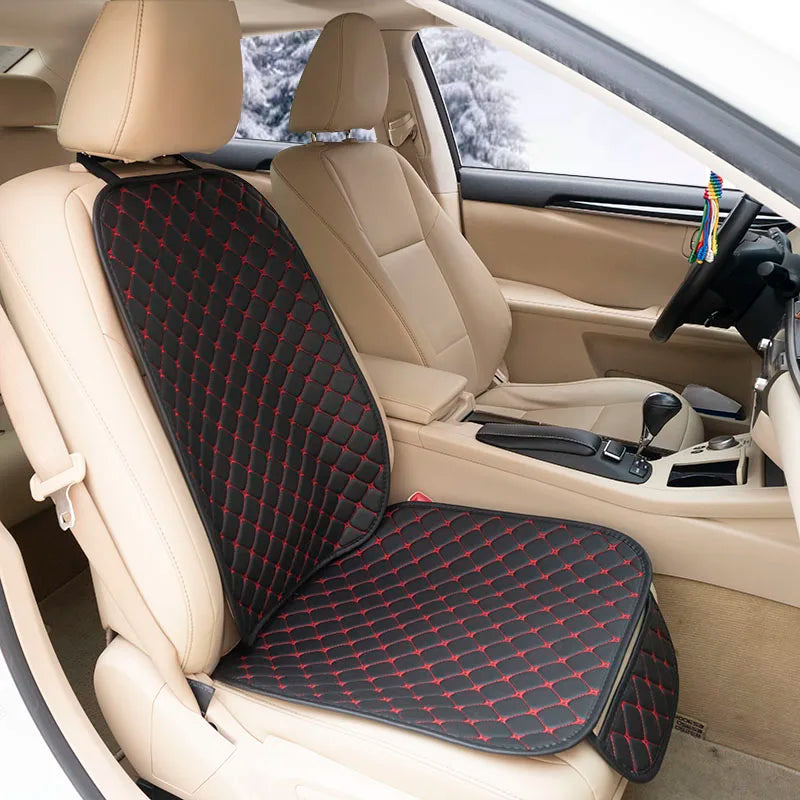 Leather Car Seat Covers Four Seasons Front/Rear Seat Protector Car Seat Cushion Pad Mat Auto Interior Accessories Universal