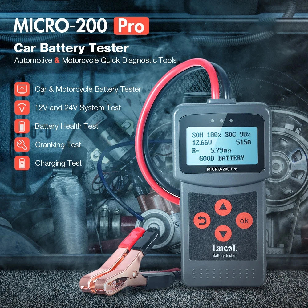Lancol Micro200Pro  12v Battery Capacity Tester Car Battery Tester For Garage workshop Auto Tools  Mechanical