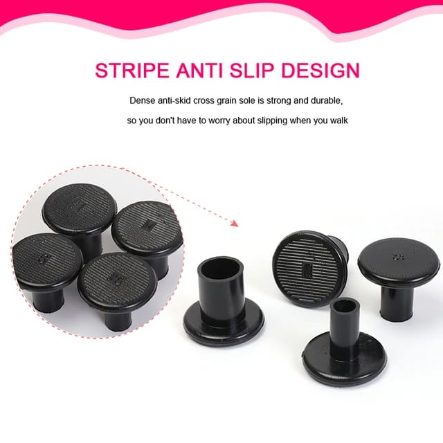 High Heel Protector Caps – Rubber Heel Stoppers for Noise Reduction, Anti-Slip Stability & Heel Repair