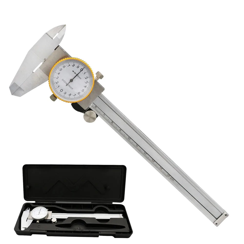 Dial Calipers 0-150 mm 0.02mm High Precision Industry Stainless Steel Vernier Caliper Shockproof Metric Measuring Tool