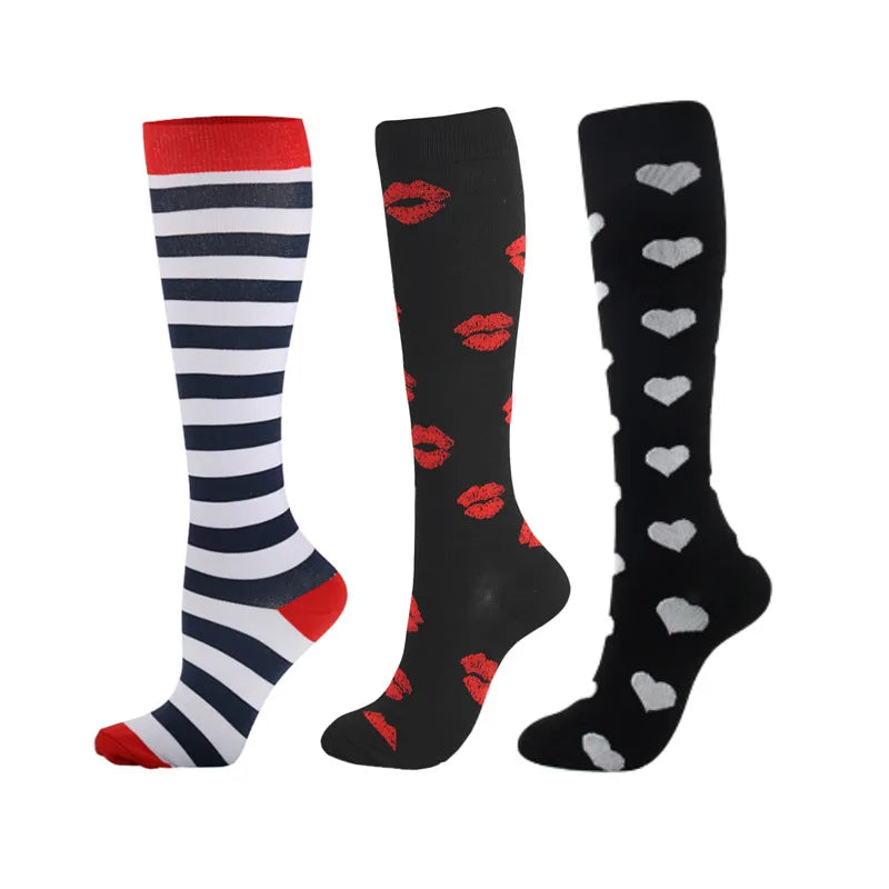 Dropship Compression Socks Knee High Running Men Women Socks Best For Athletic Nursing Outdoor Hiking Flight Travel Stockings