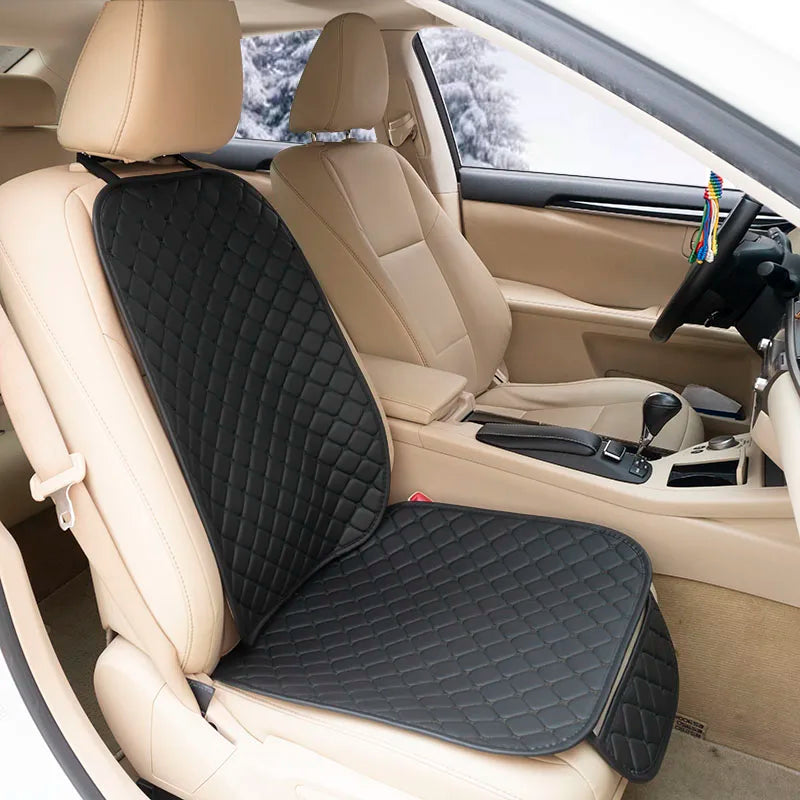 Leather Car Seat Covers Four Seasons Front/Rear Seat Protector Car Seat Cushion Pad Mat Auto Interior Accessories Universal