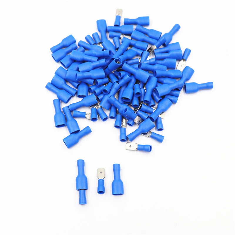 50pcs connection terminal cold-pressed terminal block terminals for wire cable crimping kit wire connector FDFD MDD