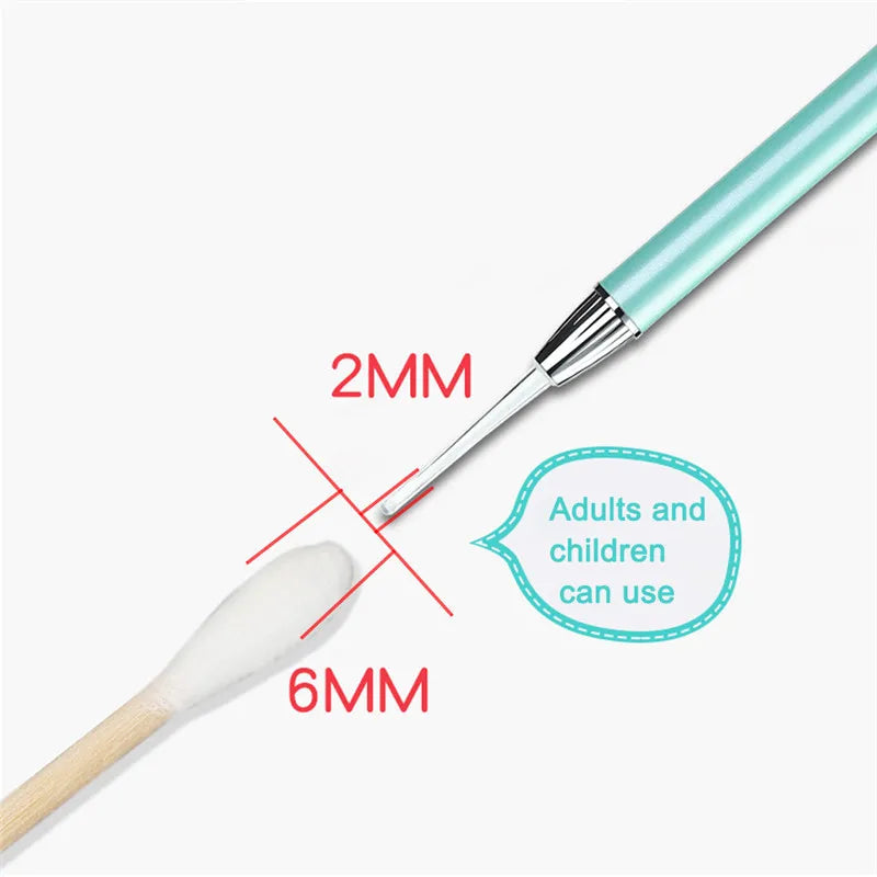Baby Ear Cleaner Spoon LED Flash Light Ear Wax Curette Picker Visual Children Earpick Eer Wax Dig Remover Nose 2pc siliconespoon
