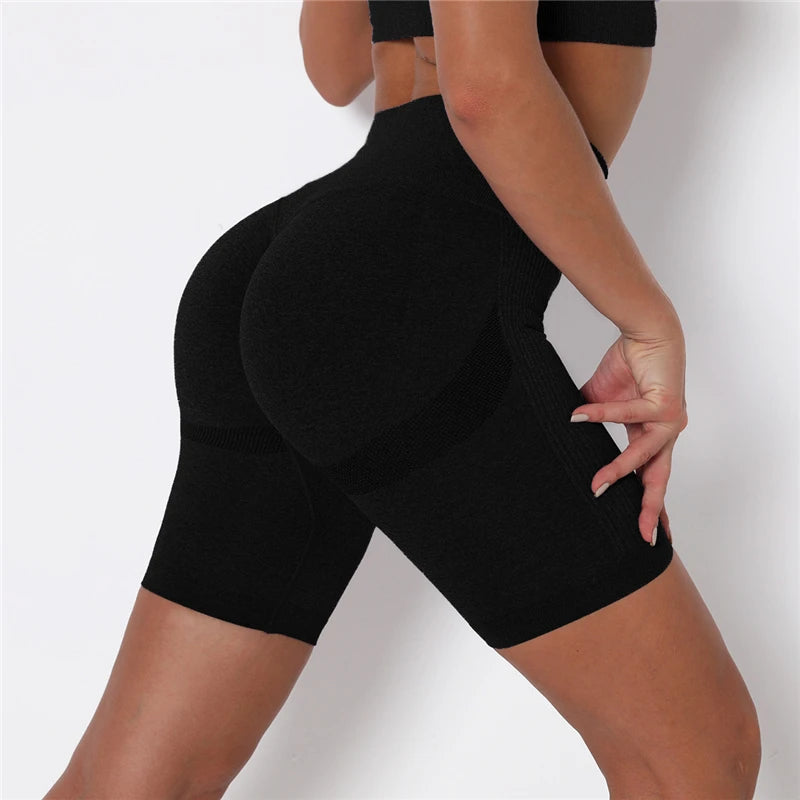 Women Shorts Yoga Gym Shorts Seamless Gym Shorts Push Up Fitness Sports Shorts High Waist Workout Cycling Shorts Sports Clothes