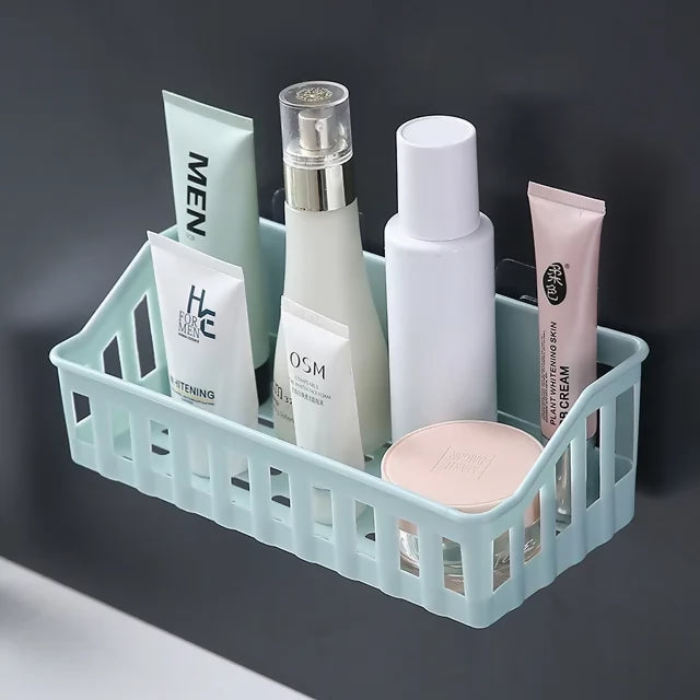 Wall-Mounted Bathroom Storage Organizer Basket