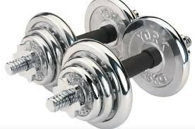 Chrome Dumbells 20kg (with case)