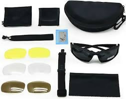 FS X7 Mountaineering Camping Protective Work Glasses Tactical Military Shooting Goggles Outdoor Sunglasses 4 Lenses