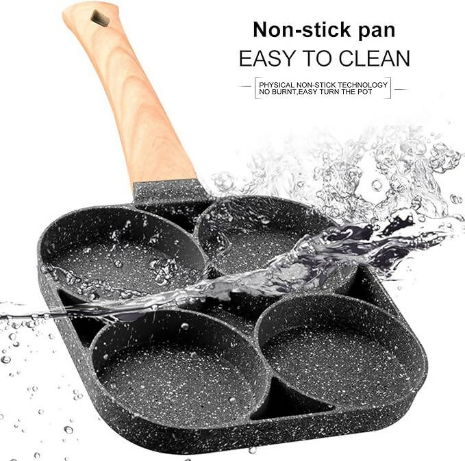 Four-hole Frying Non-stick Pan Thickened - Omelet Pan Egg Pancake Steak Pan Cooking Egg Breakfast Maker Cookware