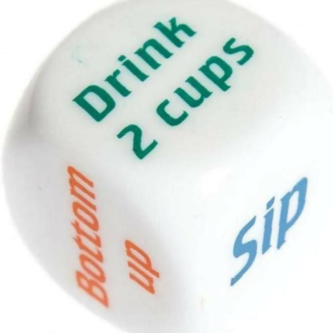 Drinking Dice Rolling Game Acrylic Dice, Adult Gambling Drink Decider Dice, English Drinking Wine Gaming Dice for Club Table Board Game