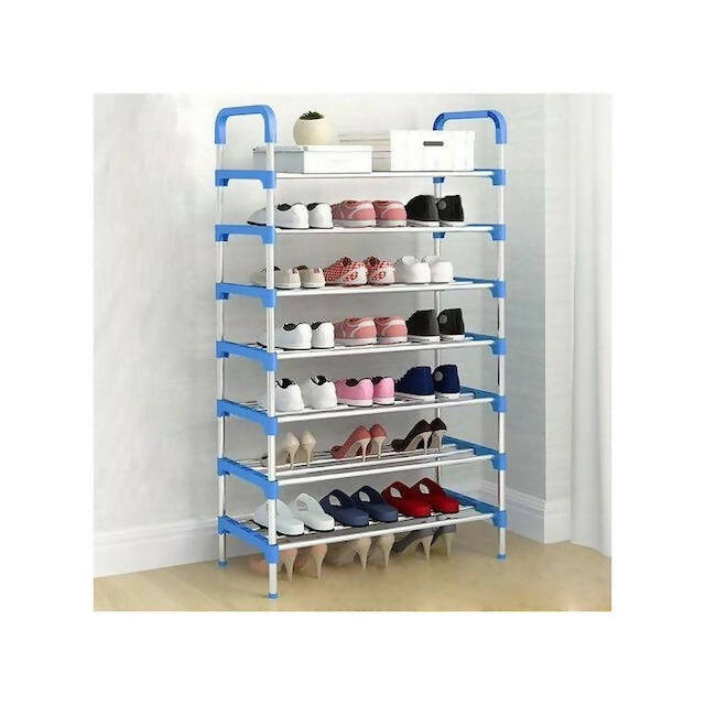 Urban Store Multi-Layer Shoe Rack: Stainless Steel Construction, Easy Assembly, Portable, 20 Pair Storage, Durable & Elegant