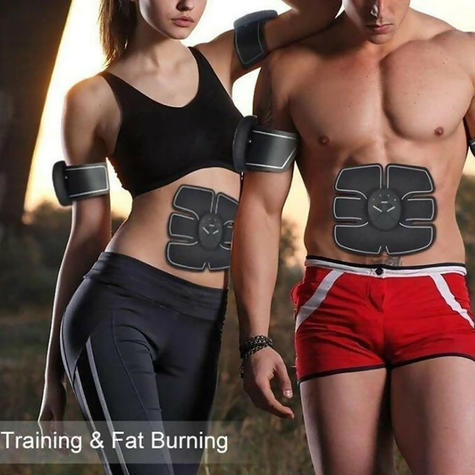 EMS muscle stimulator trainer smart fitness ABS abdominal and arm training electric body weight loss slimming device trainer, unisex