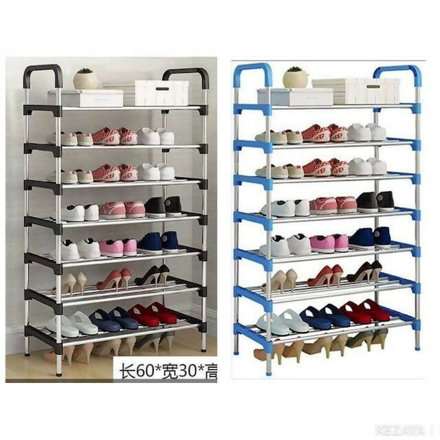 Urban Store Multi-Layer Shoe Rack: Stainless Steel Construction, Easy Assembly, Portable, 20 Pair Storage, Durable & Elegant