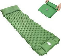 Sleeping pads with pillow and Air foot pump