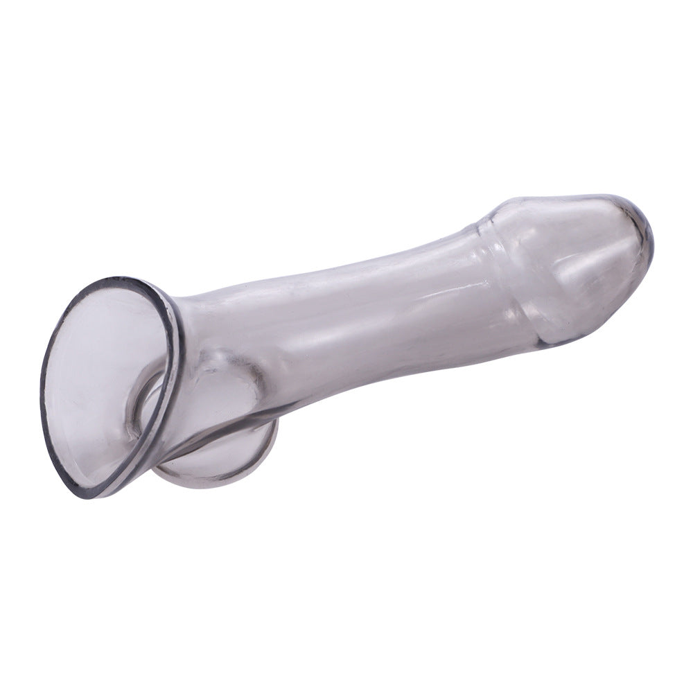 Extension Reusable Condom Penis Sleeve Male Enlargement Time Delay Dildo Enhancer Cock Rings Crystal Clear Condom Adult Sex Toys