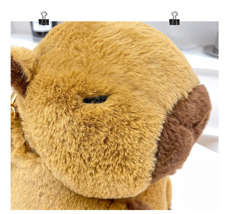 NEW Kawaii Plushie Doll Capybara Plush Backpack Handbag Children's Bag Toy Shoulder Bag Mini Knapsack Bags Gifts For Girlfriend