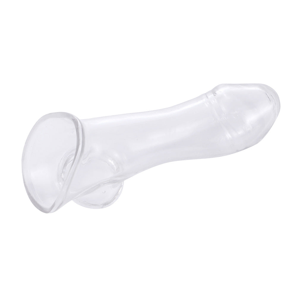 Extension Reusable Condom Penis Sleeve Male Enlargement Time Delay Dildo Enhancer Cock Rings Crystal Clear Condom Adult Sex Toys