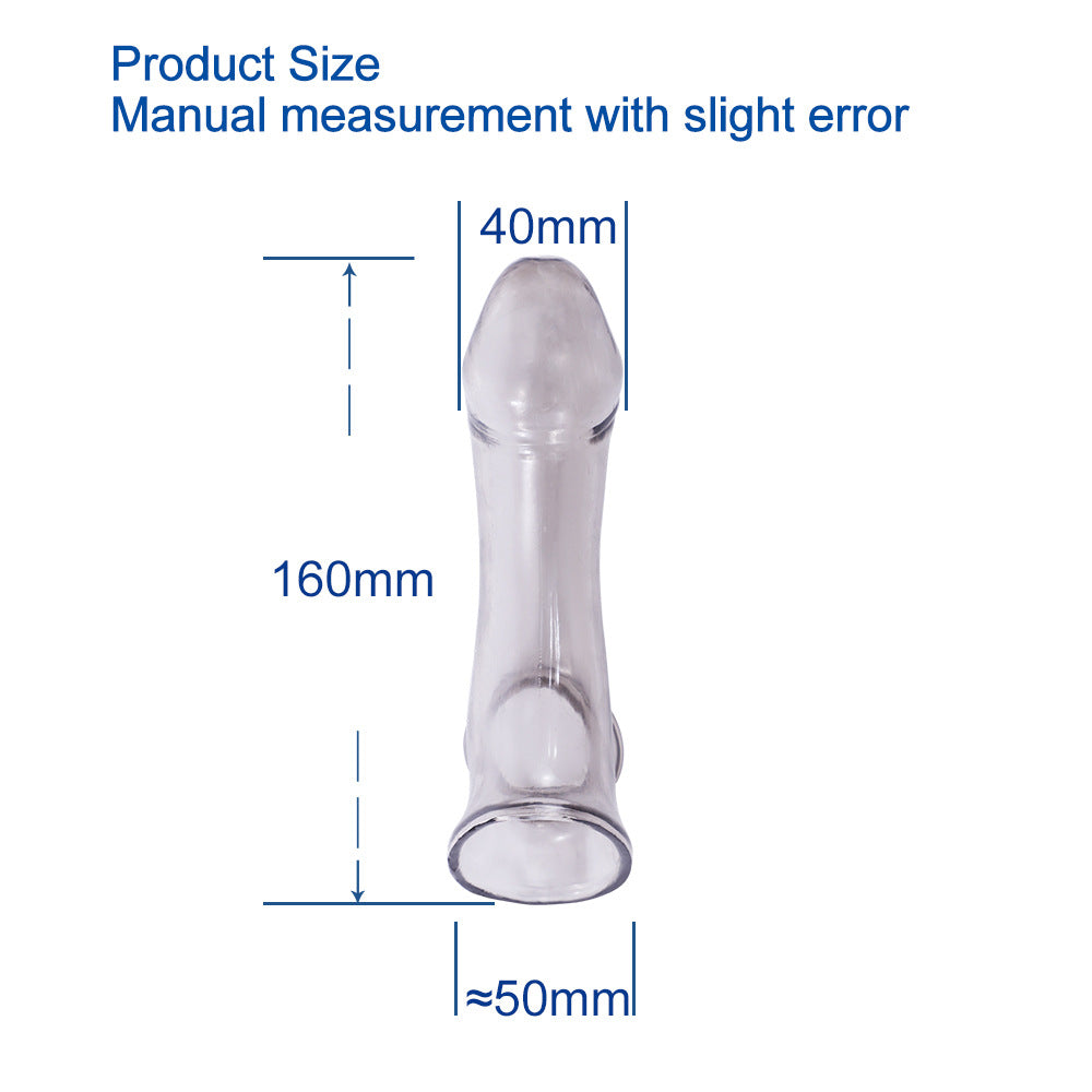 Extension Reusable Condom Penis Sleeve Male Enlargement Time Delay Dildo Enhancer Cock Rings Crystal Clear Condom Adult Sex Toys