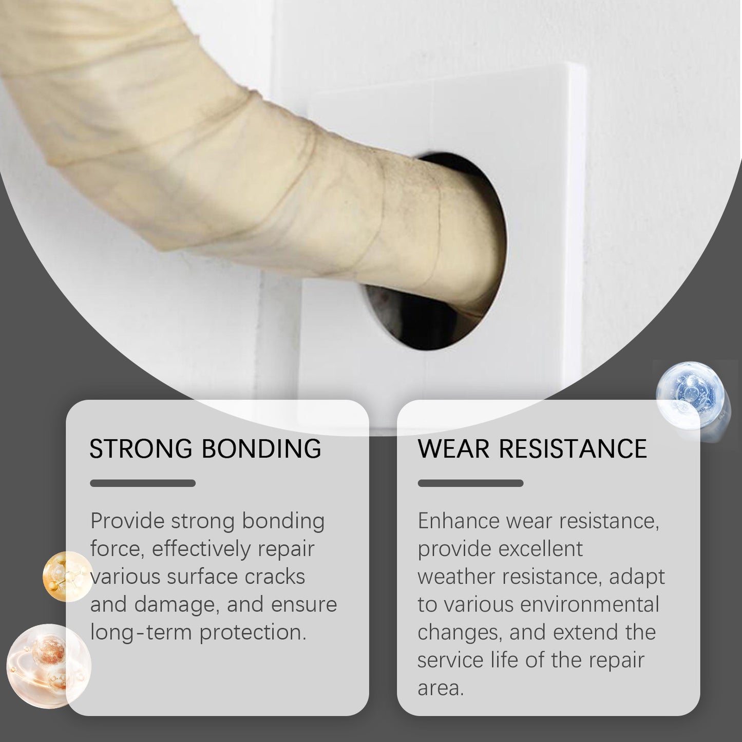 Waterproof Rubber Mastic Mud Air Conditioning Hole Sealing Duct Putty Waterproof Mastic Sealant Wall Hole Blocking Sealing Clay