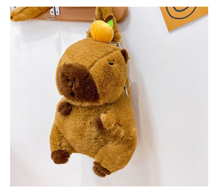 NEW Kawaii Plushie Doll Capybara Plush Backpack Handbag Children's Bag Toy Shoulder Bag Mini Knapsack Bags Gifts For Girlfriend