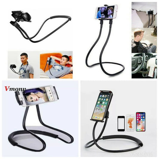 Lazy Neck Phone Holders 360 Degree Flexible Rotate, Universal Mobile Phone Stand, DIY Flexible Mount Stand with Multiple Function