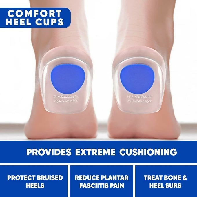 2pcs Silicone Heel Cups – Shock Absorbing Heel Pads for Foot Pain Relief, Plantar Fasciitis & All-Day Comfort