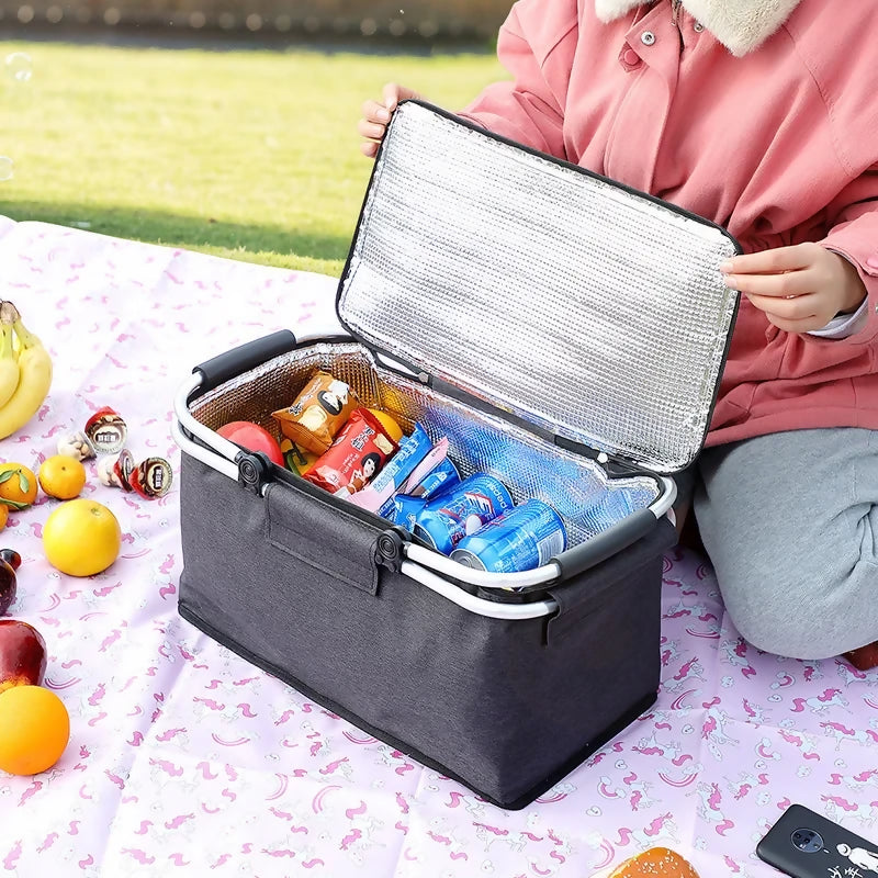 High-Quality Insulated Picnic Bag – Thermal Lunch & Food Cooler Tote for Outdoor Adventures