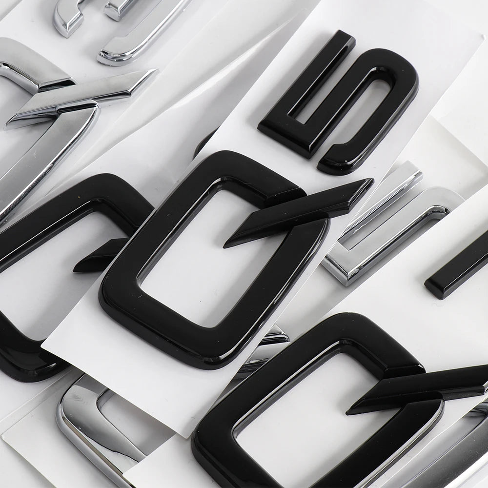 ABS Letter Badge Car Body Rear Trunk Sticker Decoration Accessories For Audi Q3 Q5 Q7 V6T A4 A1 A5 S5 A6 V6T S8 V8T Car Styling