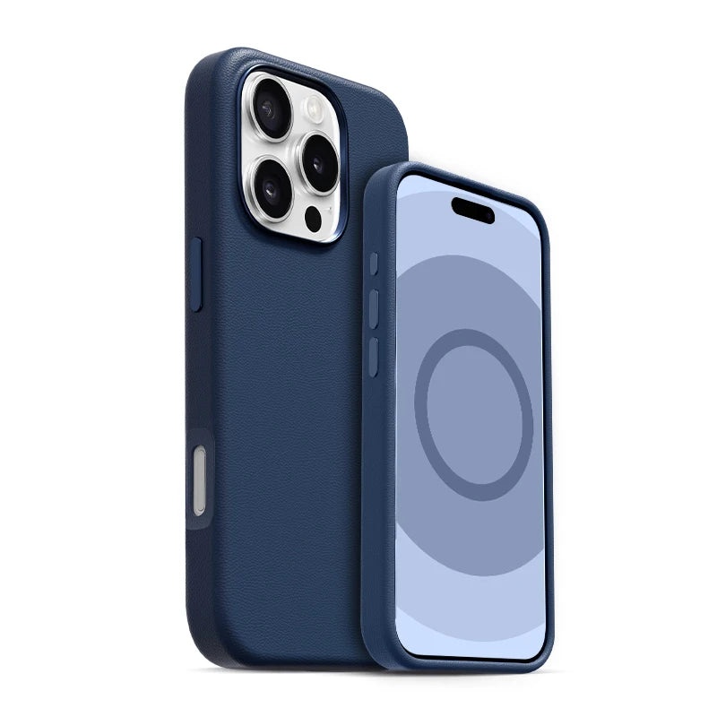 Original Magnetic Animation Leather Case Magsafe for iPhone 16 Pro Max 16Pro Case with Wireless Charging