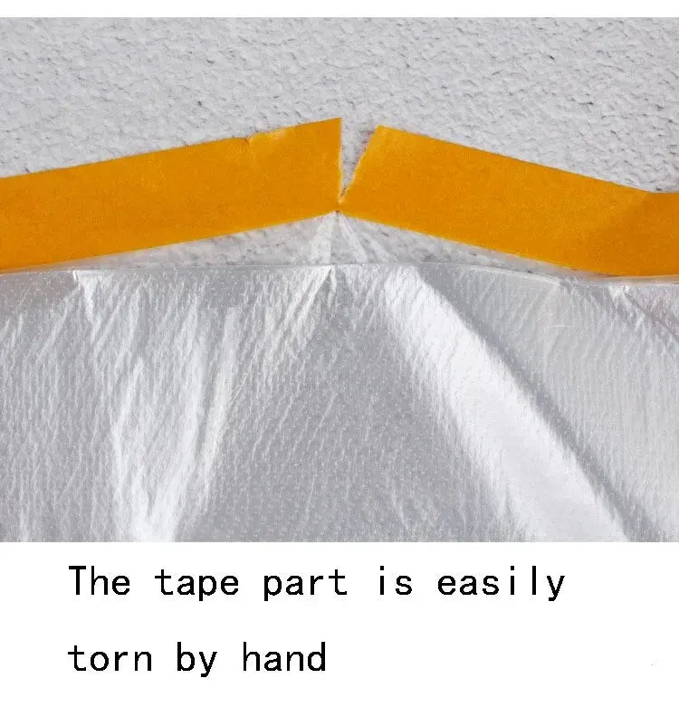 0.35m * 20m Transparent Plastic Shielding Film Waterproof Dust Cover Living Room Kitchen Furniture Decoration Vacant Protective
