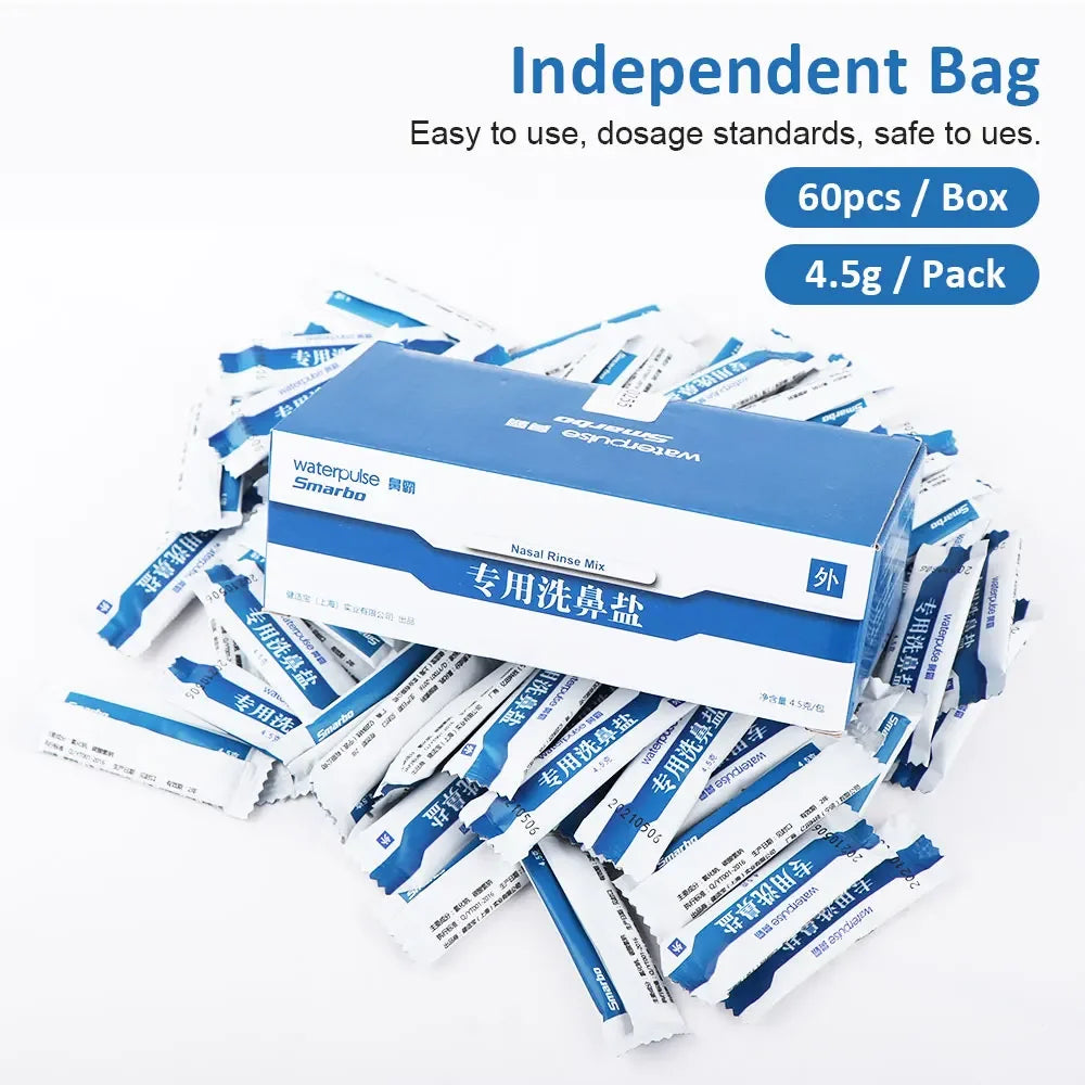 60pcs 2.7g 4.5g Nasal Wash Salt for Adults Children Nose Cleaner Rinse Allergic Rhinitis Relief Nose Cavity Protector Irrigation