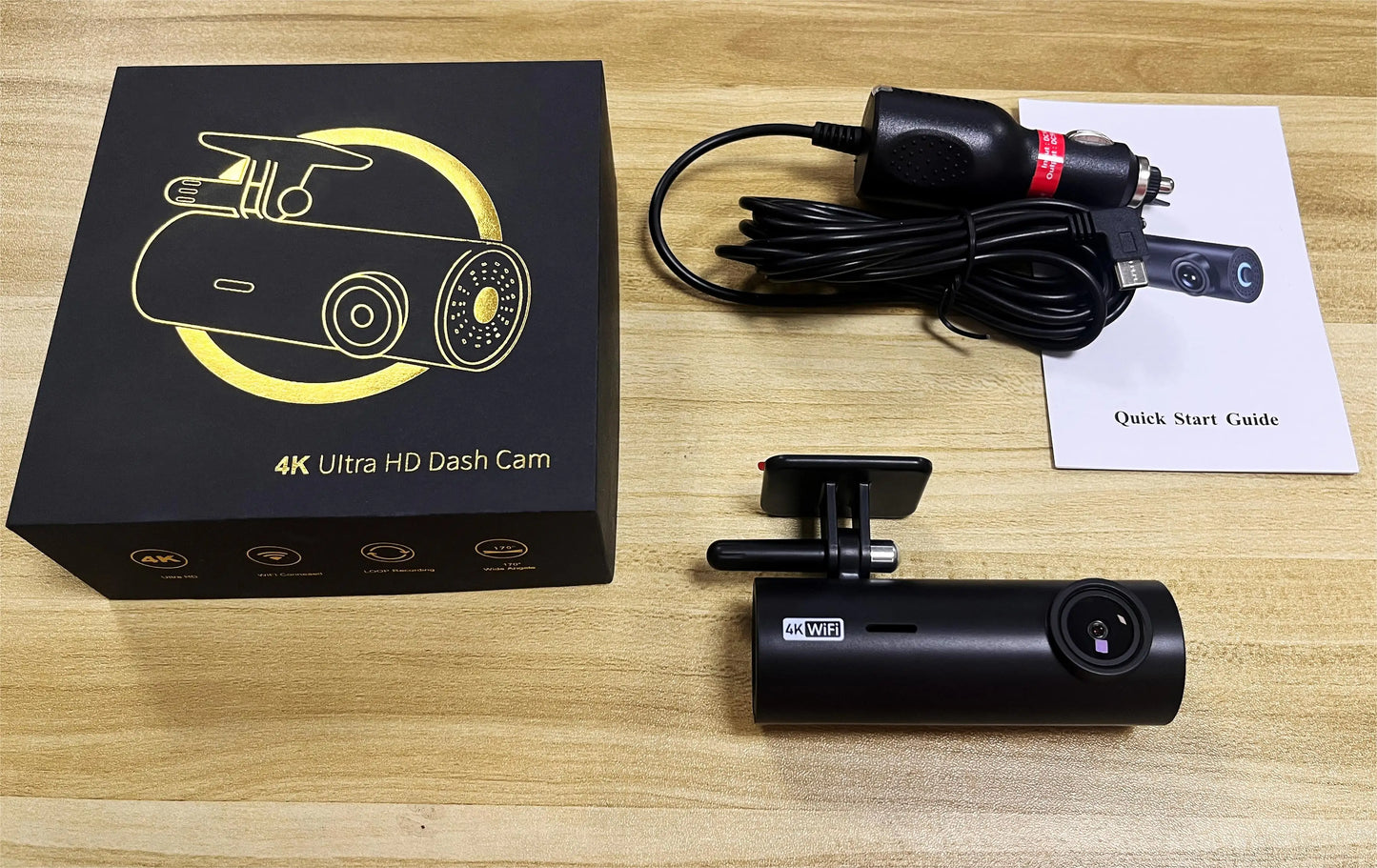 4K Car Dash Cam DVR Recorder Auto Recorder APP Control Black Box WIth WIFI Voice 24h Parking Monitoring function car accessories