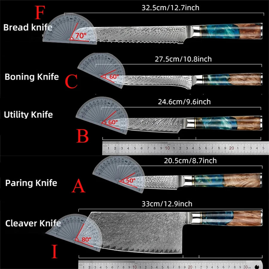 1PC ,Kitchen Knife Damascus Steel Slicing Knife Meat Cleaver Knife Utility Knife Cooking Tools Creative Knife Kitchen stuff