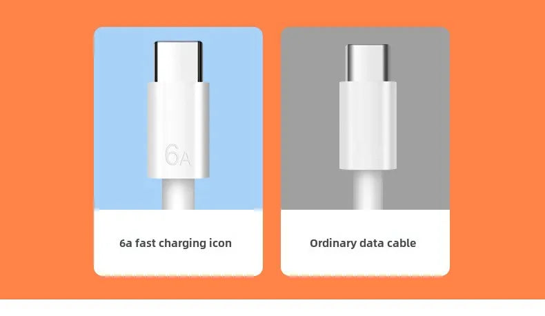 Suitable For Android Phone 6A Charging Cable,Universal 66W Data Cable,Type-C Super Fast Charging,Not Suitable For iPhone