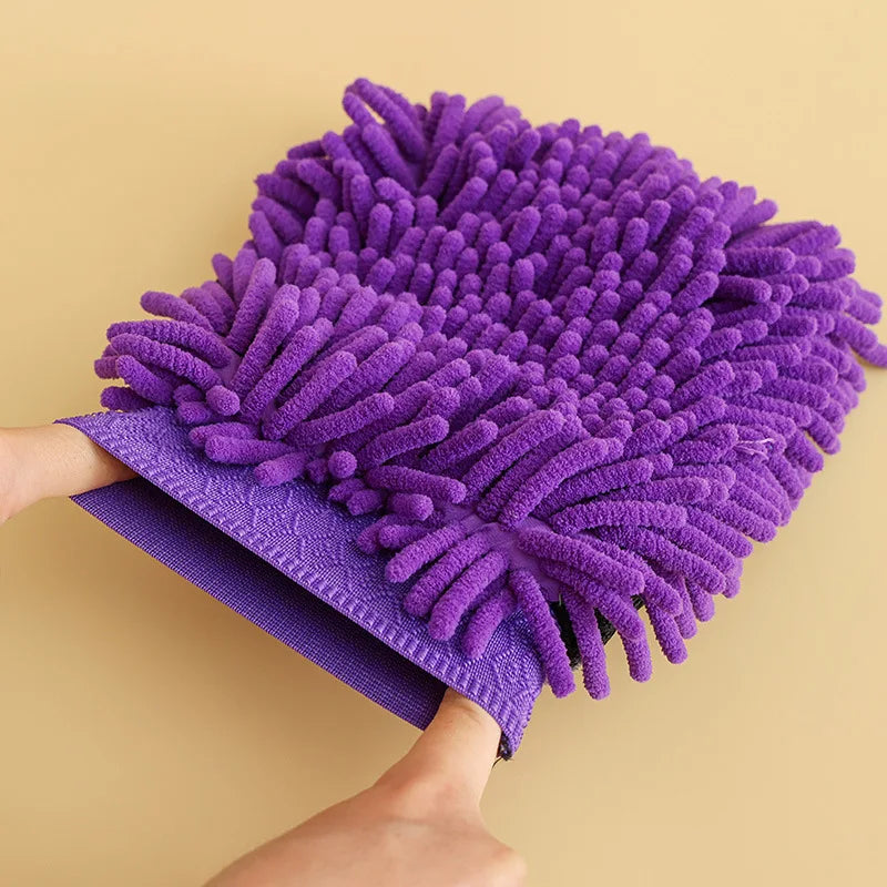 Motorclyle Car Washing Gloves Do Not Damage The Paint Surface Waterproof Chenille Coral Fleece Car Cleaning Cloth