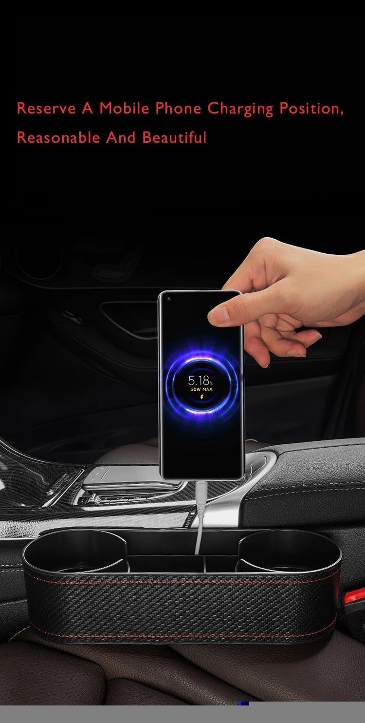 Car Seat Gap Storage Box Crevice Storage Box Vehicle Organizer Bag Stowing Tidying Automotive Interior Accessories Cup Holder