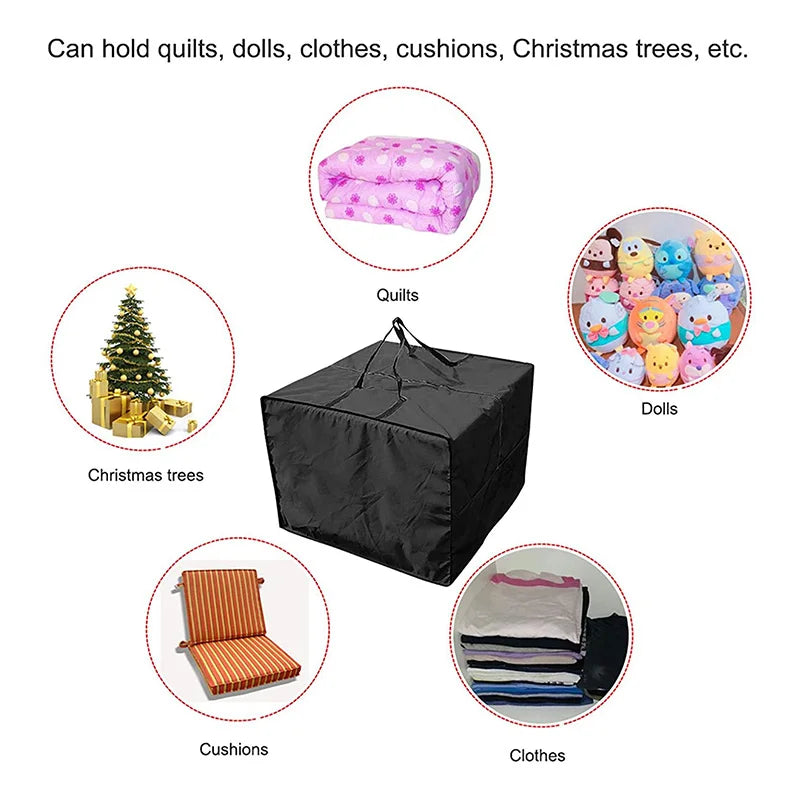 Storage Bag For Lounge Cushions, Storage Bag Cushions Garden Protective Cover Storage Bag 210D Oxford Waterproof 81X81X61CM