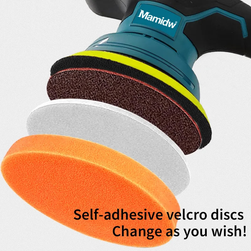 Mamidw Cordless Electric Polisher 8 Gears Digital Display Car Waxing Polishing Machine For Makita 12v pin Power Tools