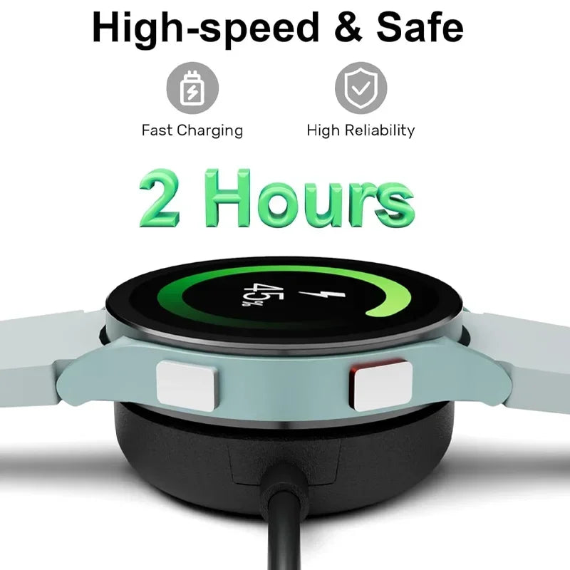 Portable USB Cable Fast Charging Dock Station Magnetic Watch Wireless Charger For Samsung Galaxy Watch 8/7/6/5pro/5/4/3 Active 2