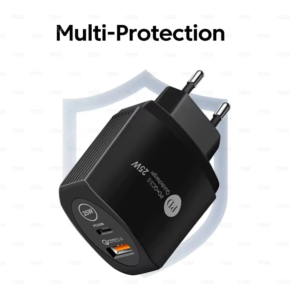 Olaf USB C Charger Fast Charging PD 25W Type C Charger Phone Charger Quick Charge 3.0 Adapter Compatible With IPhone Xiaomi Huaw