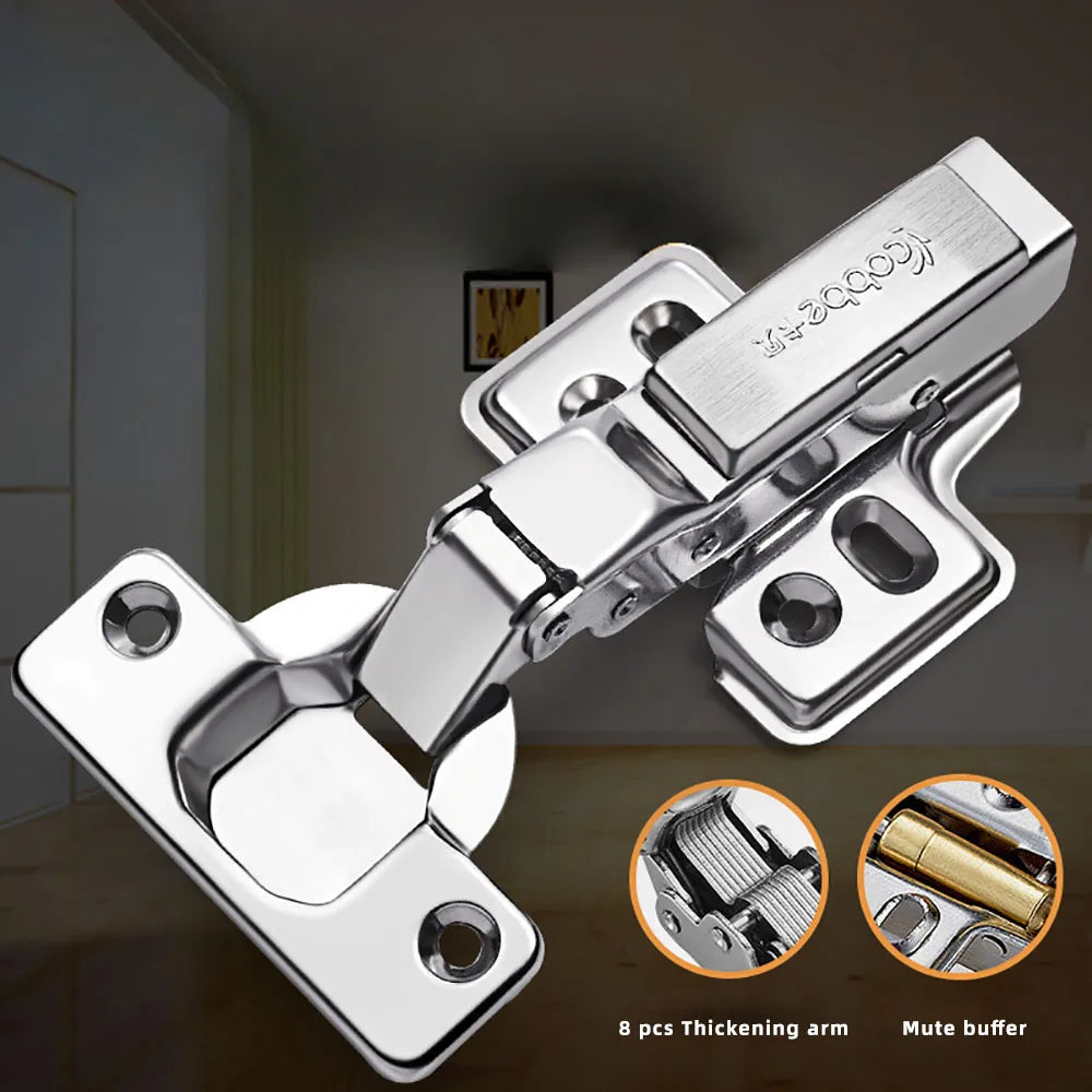 1pc Furniture Cabinet Hinge Cold Roll Steel Door Hydraulic Hinges Damper Buffer Soft Close For Kitchen Furniture Hardware