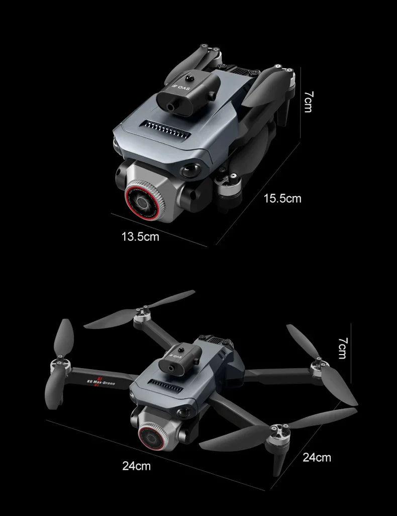New K6 MAX LCD Screen Drone 8k Profesional HD Camera Brushless Obstacle Avoidance Photography Foldable Quadcopter Toys Gifts
