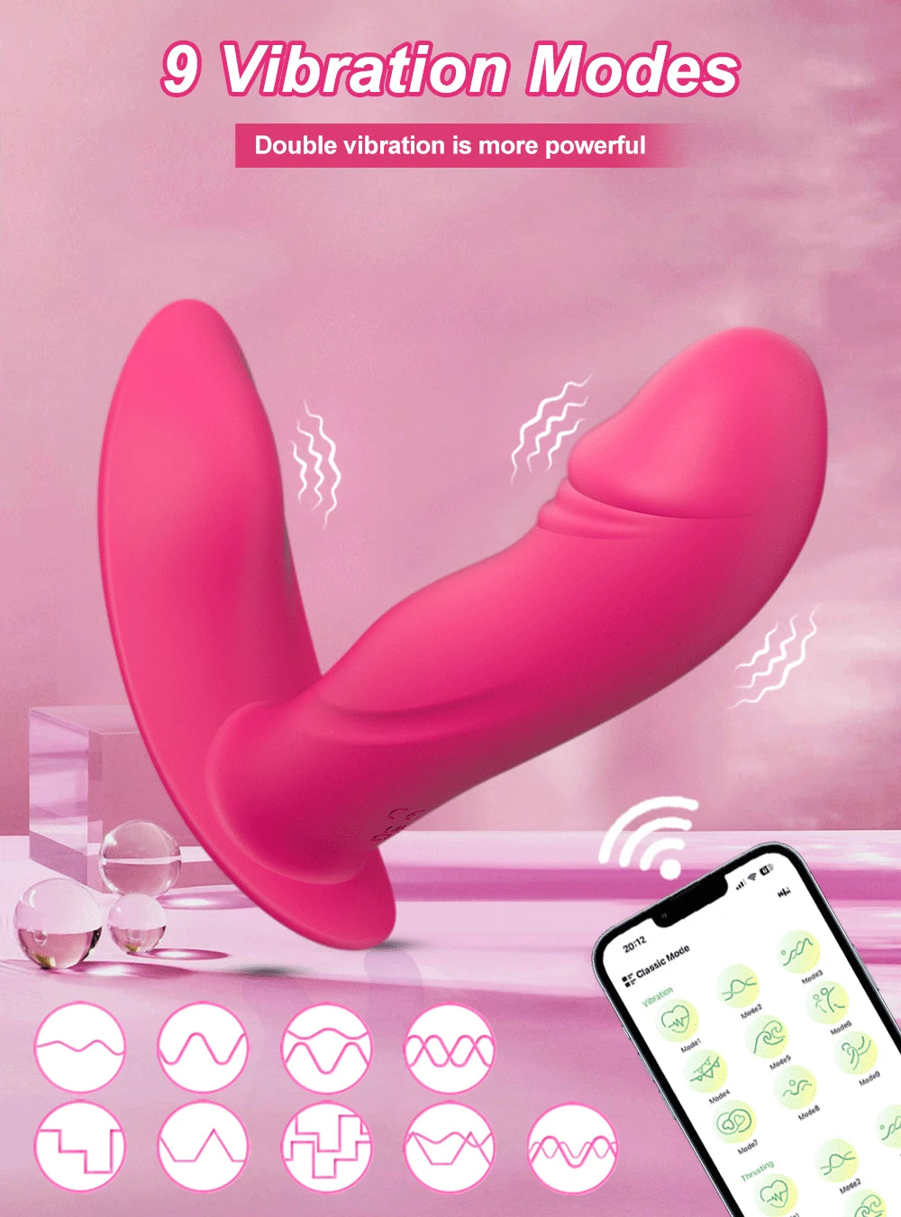 APP Control Wearable Dildo Vibrator for Women Clitoris Stimulator G-Spot Massager Female Anal Butt Plug Vibrating Adult Sex Toys