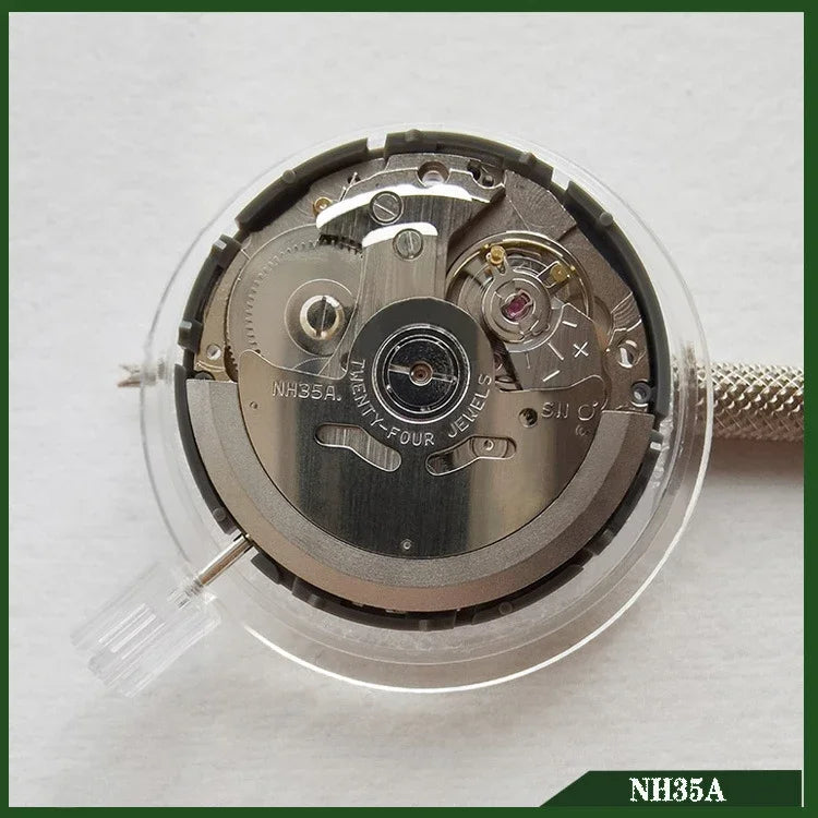 NH35A Premium Mechanical Movement NH35 White Date wheel 24 Jewels Automatic Self-winding High Accuracy Movt Replace