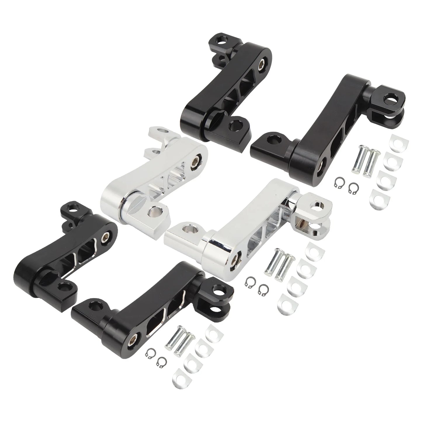 Motorcycle Foot Peg Highway Bracket 360° Adjustable Rugged Foot Peg Extension Bracket for Touring Foot Peg Extension Bracket
