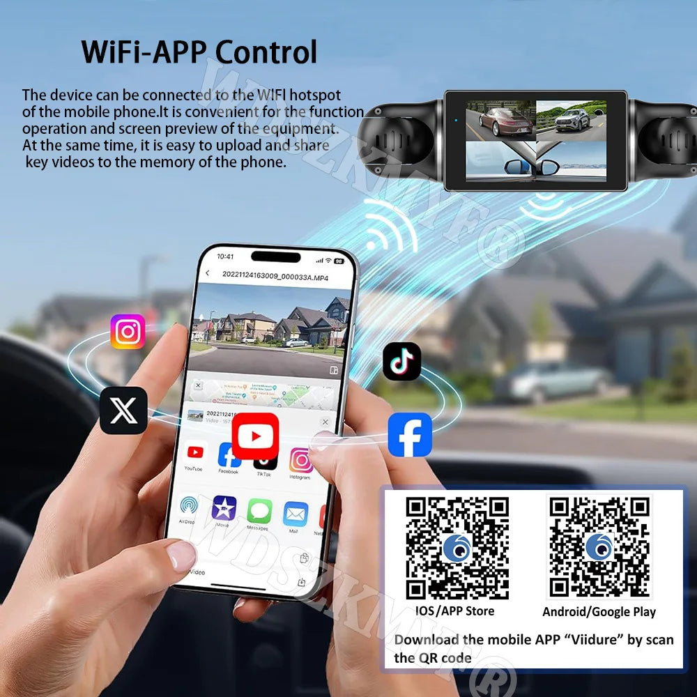 360 Degree 4Channel Car Dvr WIFI Video Recorder 1080P dashcam 24h Parking Monitor Rear View Camera Night Vision car recorder