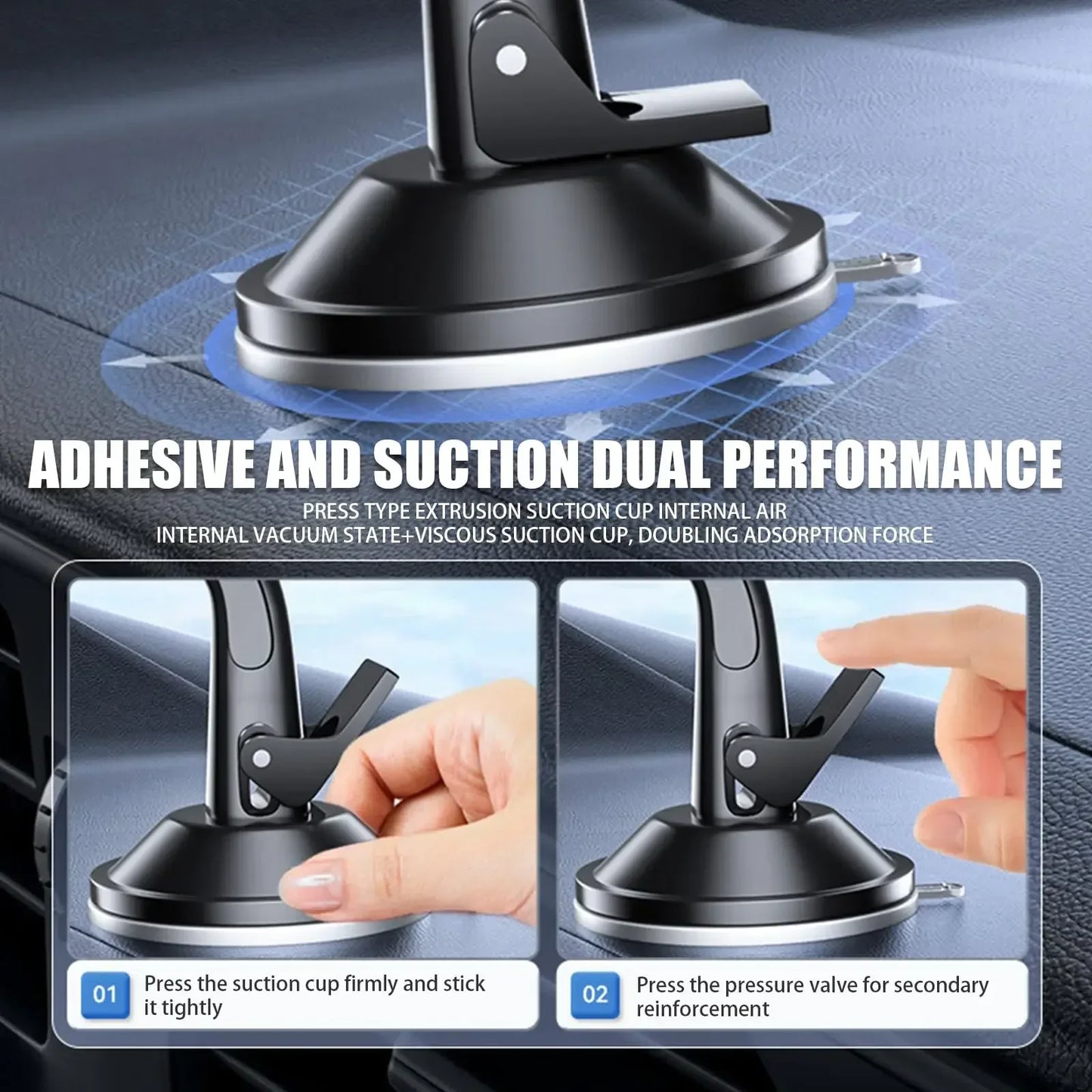 Suction Cup Car Fan 360° Rotatable USB Interface Low Noise 3-Speed Control Powerful Car Cooling Fan for Home Desk Office Car