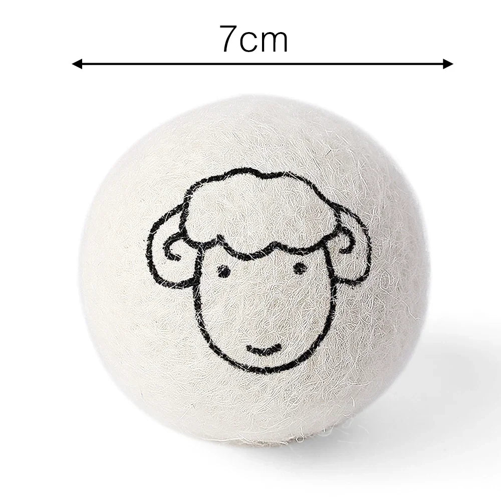 6Pcs Reusable Wool Dryer Balls Clothes Softener Laundry Fleece Dryer Ball Kit Home Clothes Dryer Washing Machine 3/4/5/6/7cm
